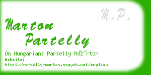 marton partelly business card